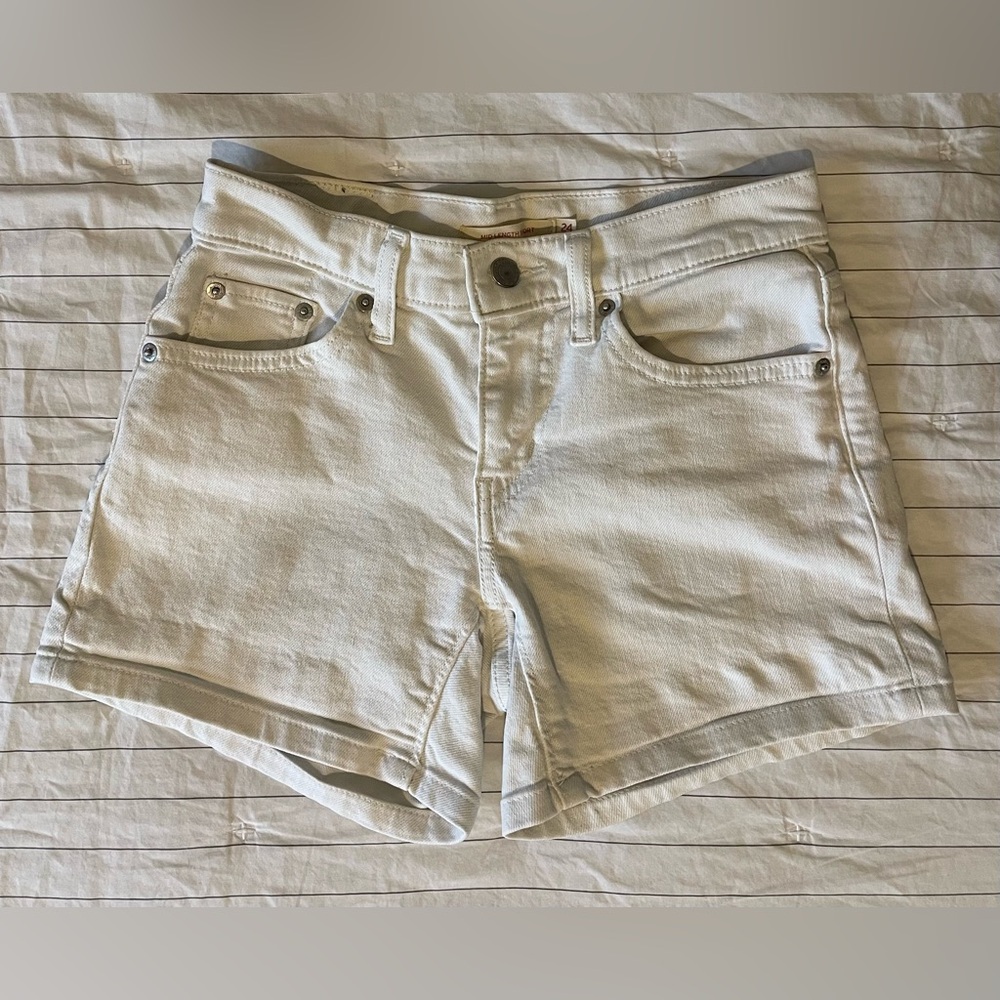 Levi's White Jean Shorts for Women